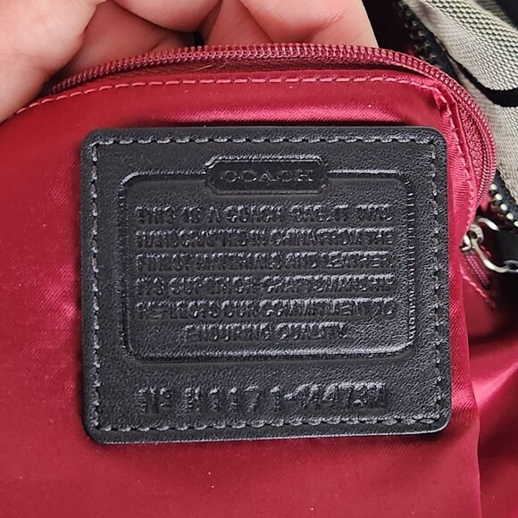 Coach Signature Shoulder Bag Black Gray Brooke Canvas Purse 14473M - Picture 11 of 16